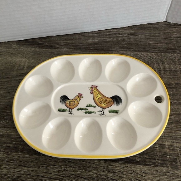 Vtg Deviled Egg Plate - Picture 3 of 11